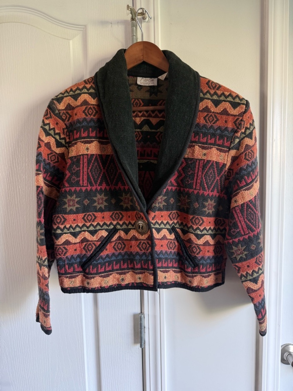 Fiorlini international tapestry western Aztec jacket size large